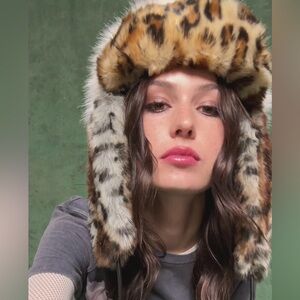Leopard Print Faux Fur Trapper Hat